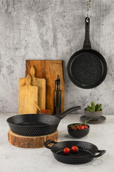 3 Parça Tava Seti, Granit Tava, Omlet, Sahan
